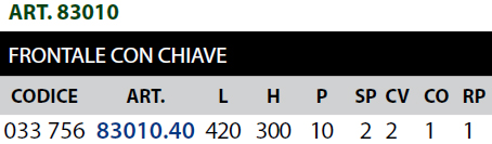 83010 Передние сейфы с ключевыми CISA