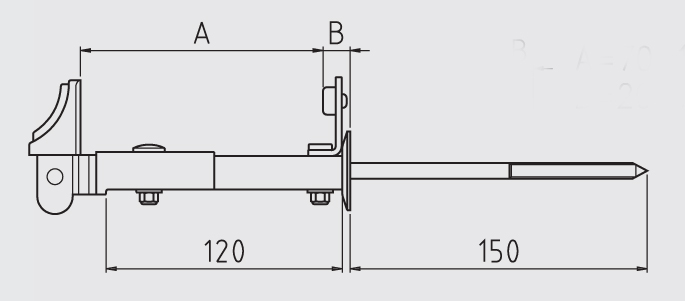 Ometto BIG Ghidini - Vite 150mm - Fissaggio su Cappotto