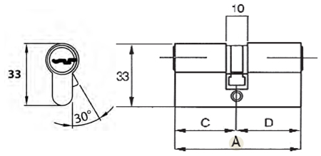 полуцилиндр с ключом строительства IBFM