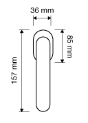 Искусство ДК линия Кали оконная ручка