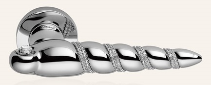 Shell Mesh Кристалл Linea Cali ручка форму раковины розетка Swarovski