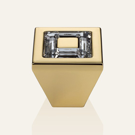 Ручка для мебели Linea Cali Кольцо Кристалл PB с кристаллами Swarowski® чистого золота
