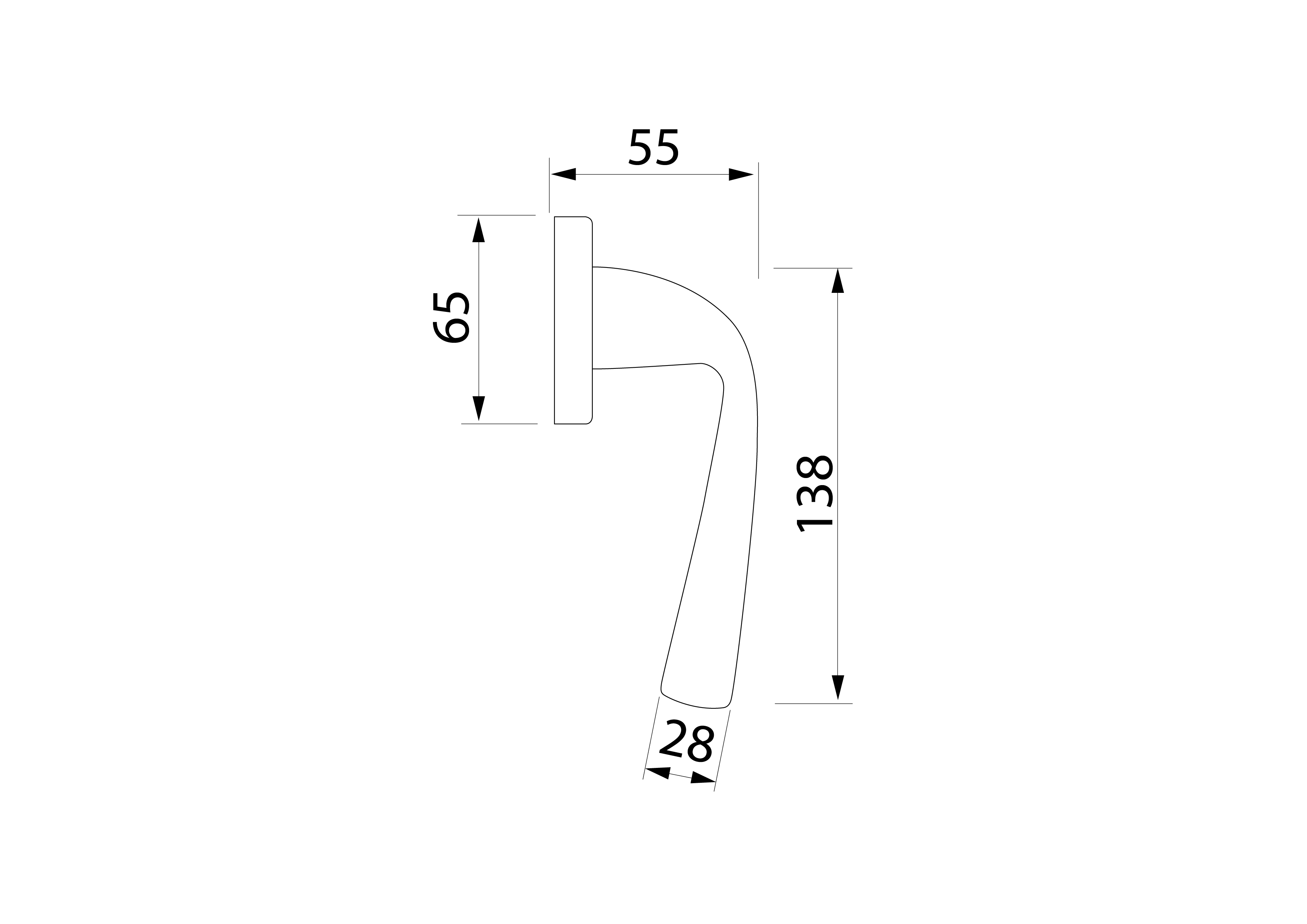 Оконная ручка Manital Design в Ле-Мане Le Mans Manital Maniglia per Finestra di Design