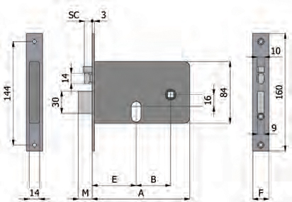 Deadbolt и защелки (не обратимы) OMEC Особенности