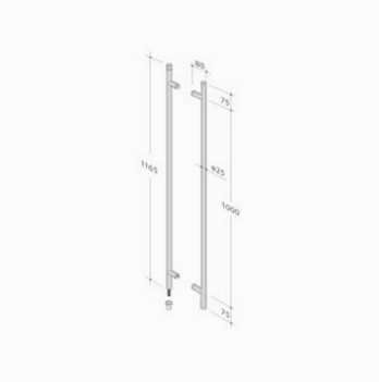 PBA 200л.с. Ручка из нержавеющей стали AISI 316L с замком Включенный