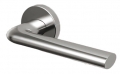 Пара Ручки ТРОКЭКС Самос в Satin Steel Розетка из нержавеющей круглой или овальной формы