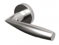 Пара Ручки ТРОКЭКС Наксос в Satin Steel Розетка из нержавеющей круглой или овальной формы