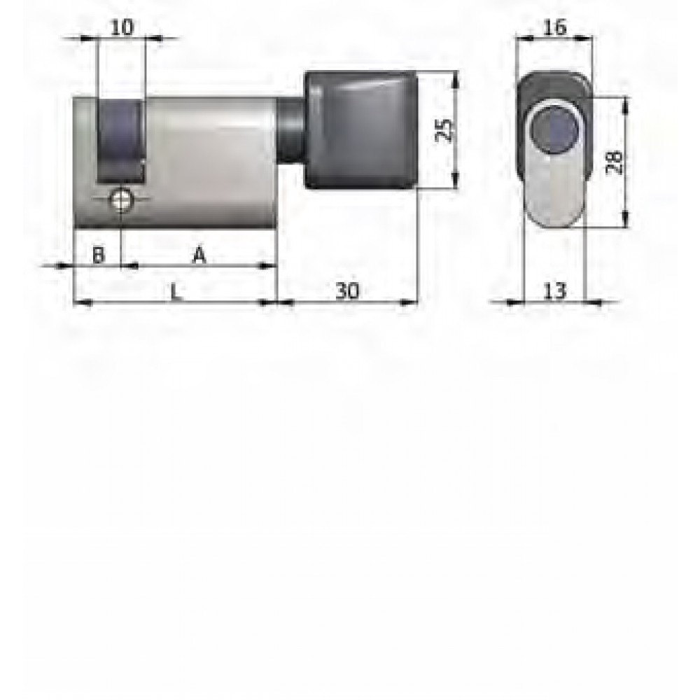 Art.144 / 04 Н OMEC; Никелированная полуцилиндр с ручки из латуни Oval