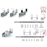 Направляющие уголки для откатных ворот с наконечниками и 2 или 4 роликами