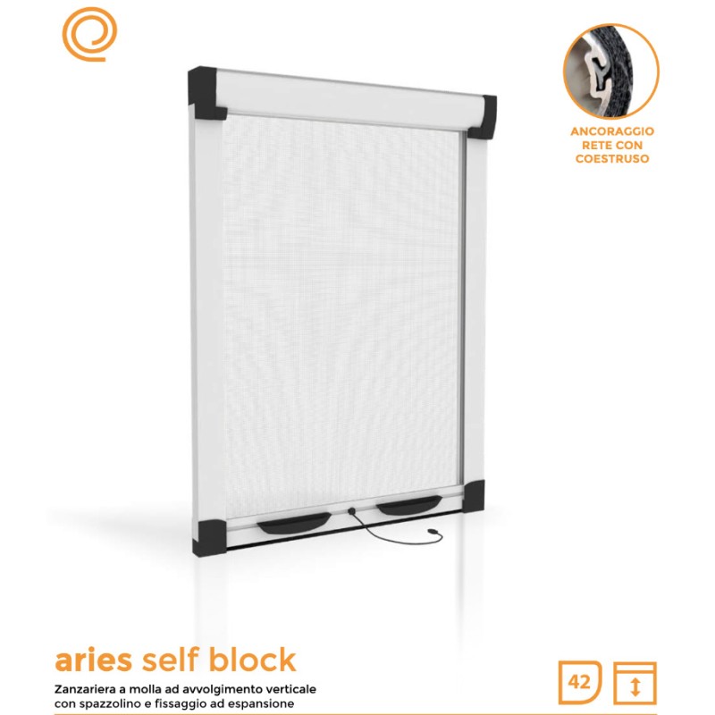 Aries Self Block Effezeta System самоблокирующаяся безвинтовая москитная сетка