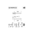 Ручка межкомнатная Atene Q04 Minimal Reguitti Inox