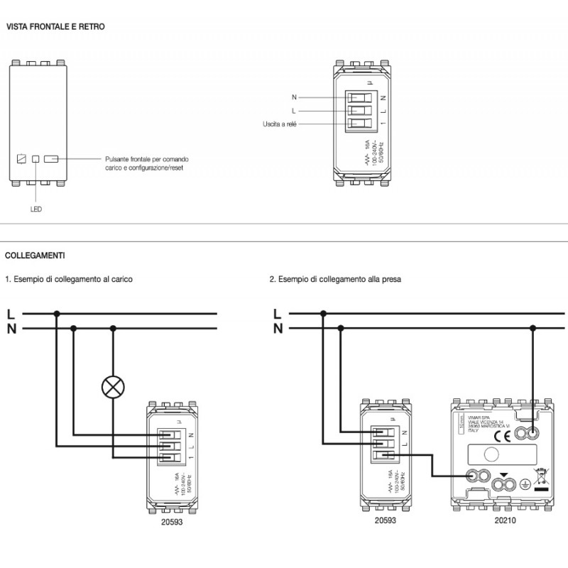 Подключаемый актуатор IoT 16A 14593 Plana Vimar