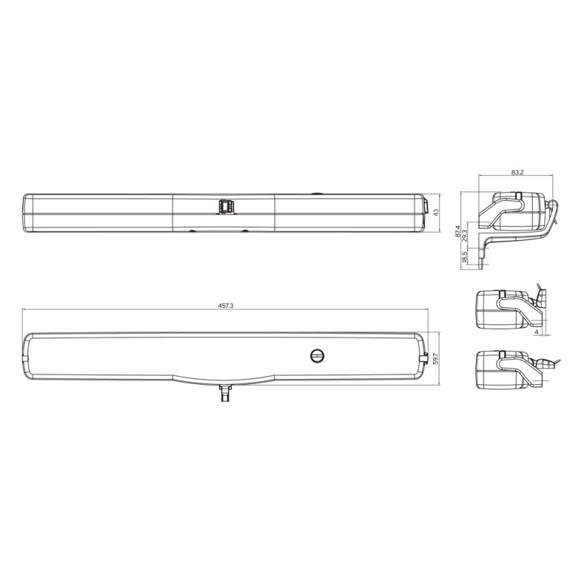 Привод Металлические цепи Kato305 / RWA Syncro Некос 24 300N Инсульт до 500 мм