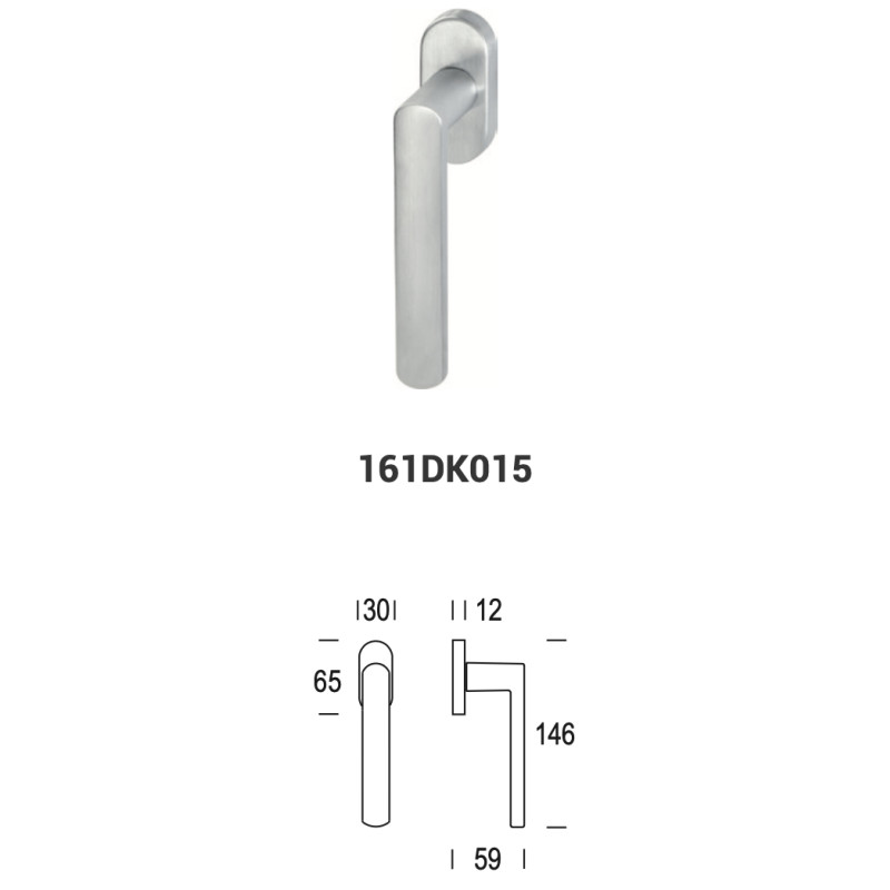 Aura Reguitti поворотно-откидная оконная ручка с механизмом DK