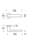 Aura Reguitti Дверная ручка на розетке из замы