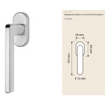 Axis Zincral Linea Calì Window Handle with DK Movement