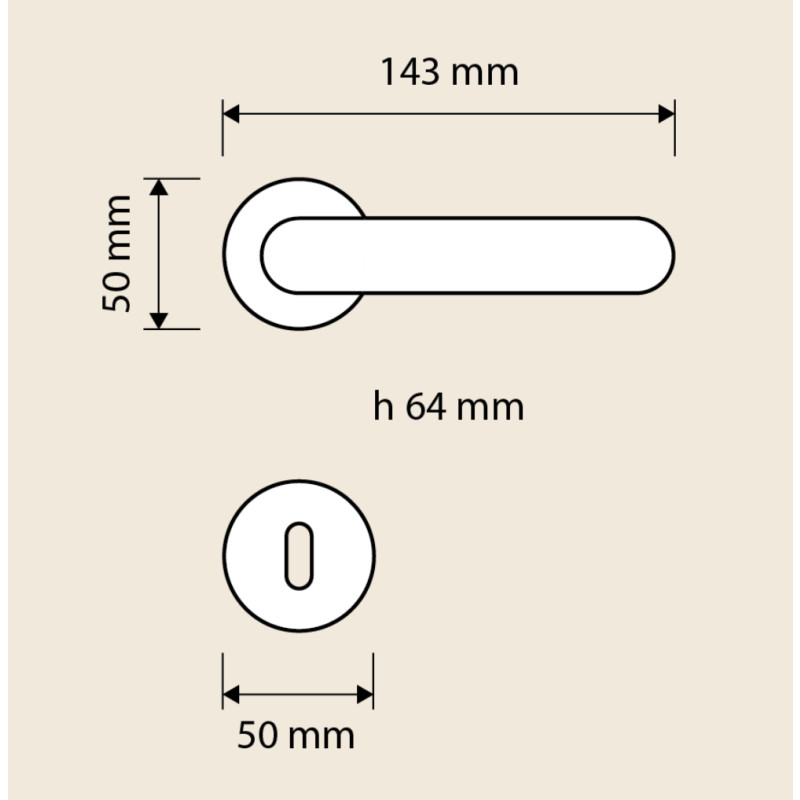 Beta Linea Calì классическая межкомнатная дверная ручка