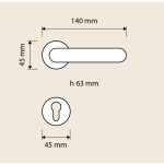 Brixia Linea Calì классическая латунная ручка межкомнатных дверей