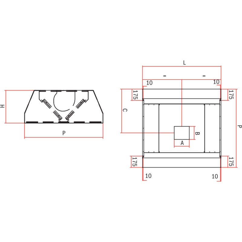 Островная вытяжка для кухни из нержавеющей стали с электродвигателем
