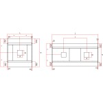Островная вытяжка Нержавеющая сталь Подвесная Без двигателя
