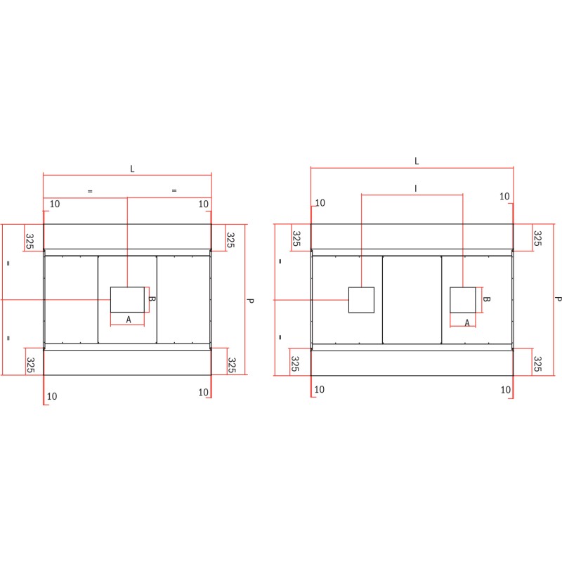 Островная вытяжка Нержавеющая сталь Подвесная Без двигателя
