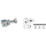 Петля для самофиксирующейся верхней заслонки и регулируемой втулки