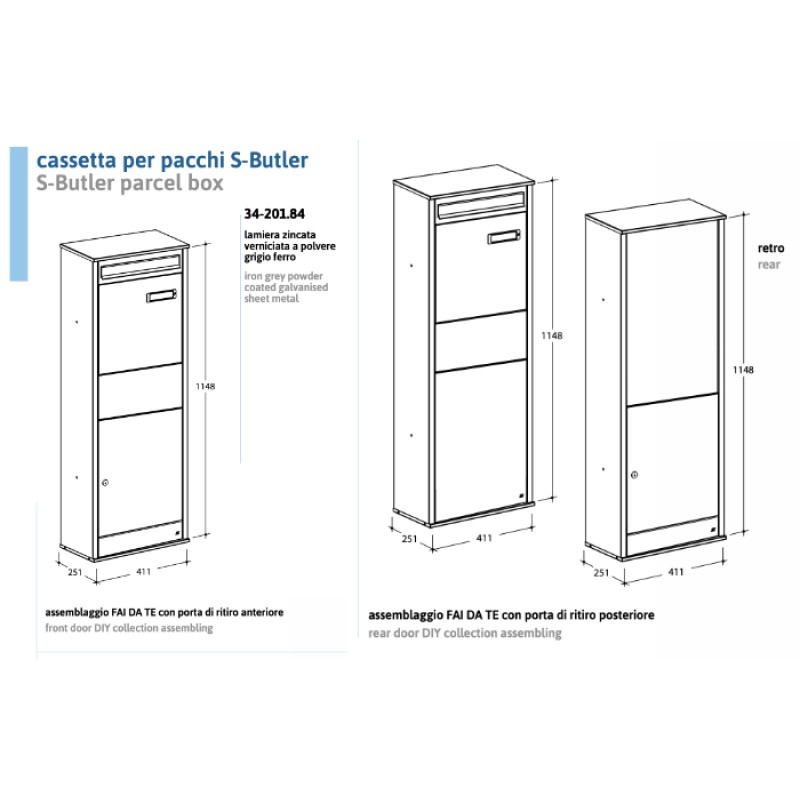 S-Butler Silmec Элегантный безопасный ящик для писем посылок