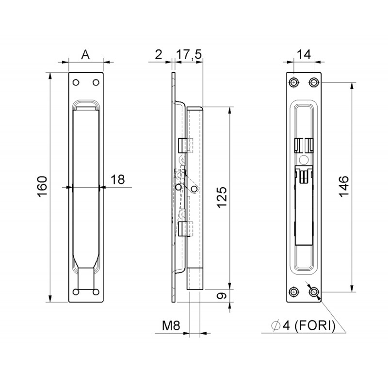 Болт действия с рычагом латуни Закрытие системы Combiarialdo