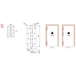 Пружинная петля одинарного действия Justor SA 180 2 шт