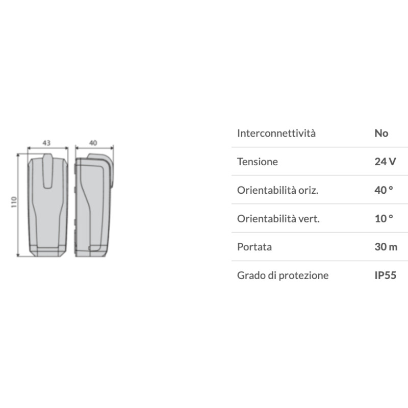Пара фотоэлементов для ворот универсальные BFT THEA 2600815