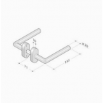 Ручки пара PBA 2030T из нержавеющей стали AISI 316L