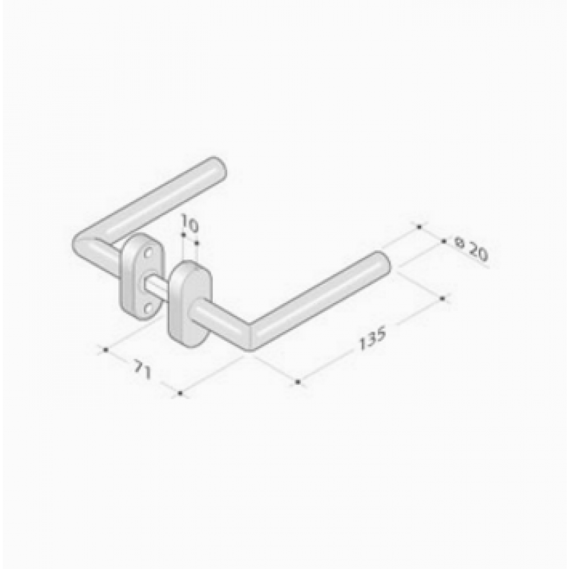 Ручки пара PBA 2030T из нержавеющей стали AISI 316L