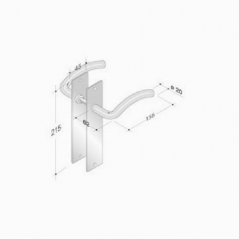 рукояток пластины пары РВА 2022/2001 из нержавеющей стали AISI 316L