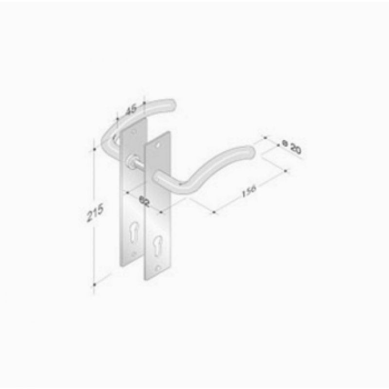 рукояток пластины пары РВА 2022/2001 из нержавеющей стали AISI 316L