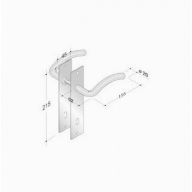 рукояток пластины пары РВА 2022/2001 из нержавеющей стали AISI 316L
