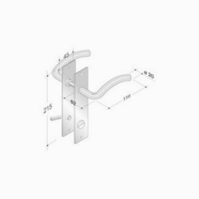 рукояток пластины пары РВА 2022/2001 из нержавеющей стали AISI 316L