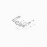 Пара Ручки PBA 2020T из нержавеющей стали AISI 316L