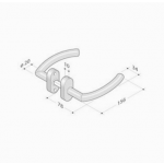 Пара Ручки PBA 2027T из нержавеющей стали AISI 316L