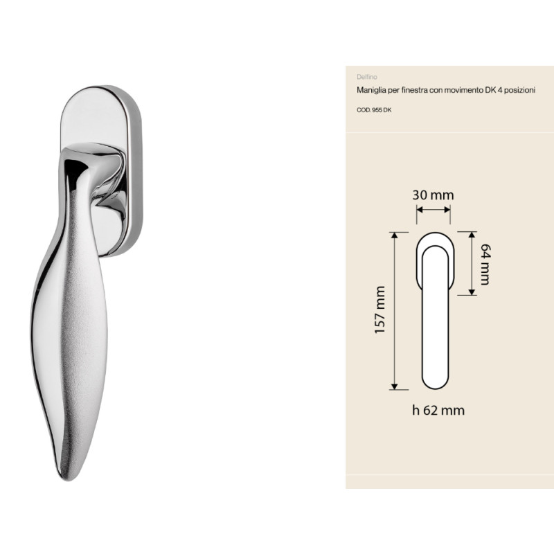Delfino Linea Calì DK Handle Tilt-and-Turn Window Classic Style