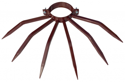 Противоугонный диаметр столбика 120 мм Grimpo для наружных труб Тип осадков в коричневой окрашенной стали