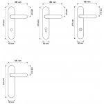 Алмазный дверные ручки на пластине Linea Cali Кристалл