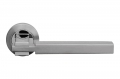 Elle Satin Chrome + Chrome Дверная ручка на Розетке линейного дизайна от Linea Calì