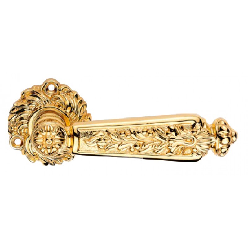 Чистое золото старинных ручка двери на Rosetta Linea Cali Vintage