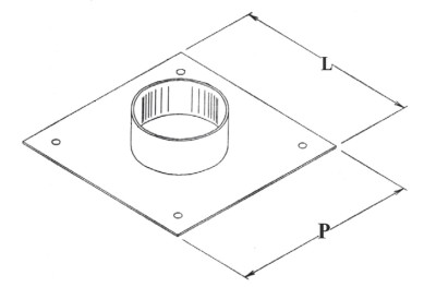 Фланцевые колпаки соединение от квадрата к круглому