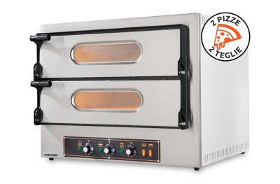 Двойная электрическая печь для пиццы Kube 2 нержавеющей стали итальянское качество