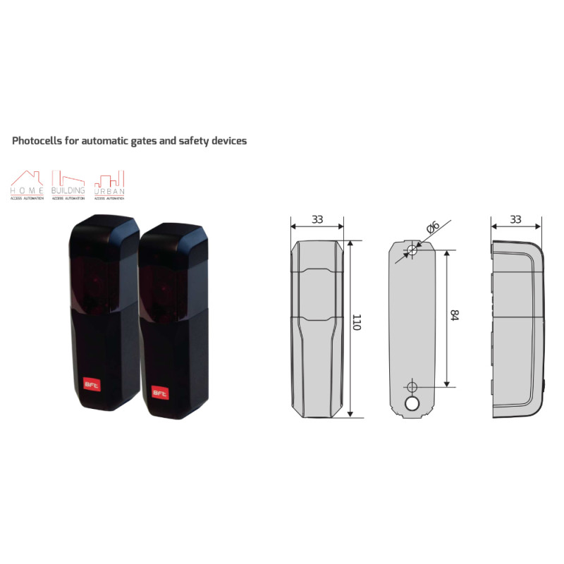 Фотоэлементы для ворот BFT COMPACTA A20-180 2601411