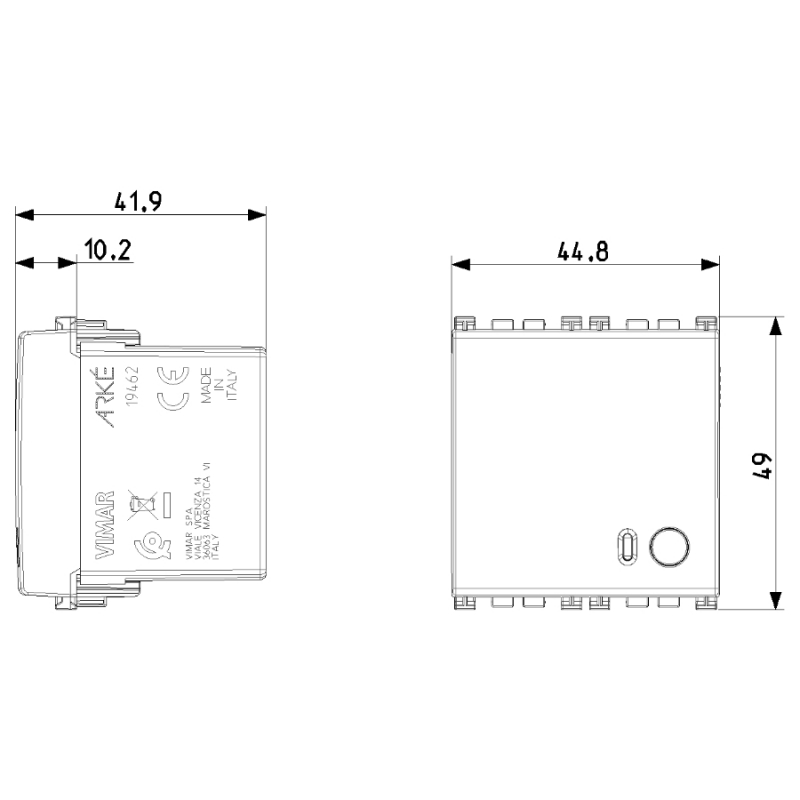 Дверь-дверь Смарт-карта NFC / RFID Connected IoT 19462 Arké Vimar