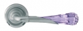 Джемма Фиолетовый матовый хром дверные ручки на Розетка Linea Cali Кристалл