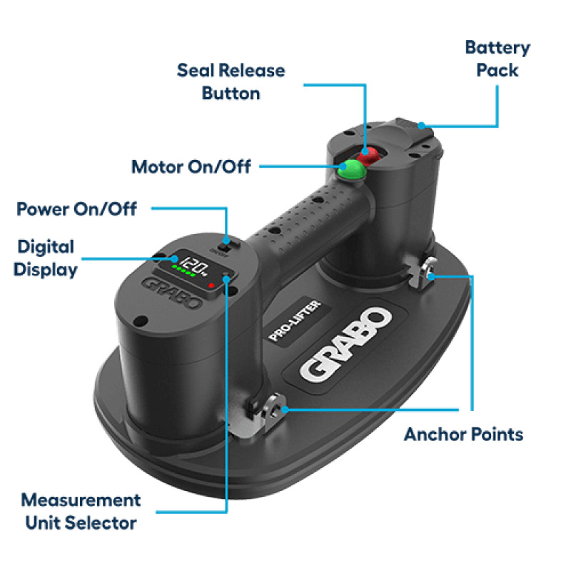 GRABO PRO-LIFTER 20 электрическая вакуумная присоска с дисплеем