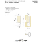 Schlegel QL 3053 Пенополиуретановый уплотнитель для окон